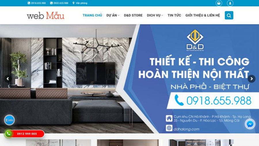 Mẫu web thiết kế kiến trúc